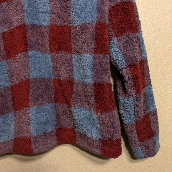 Eddie Bauer Cozy Checkered Fleece Pullover Size Xl Pre-owned - Picture 3 of 6
